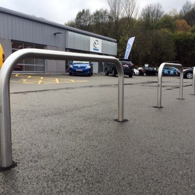 Stainless Steel Grade 304 Bolt Down Hooped Perimeter Barrier - 60mm Diameter