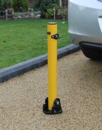 Yellow Fold Down Parking Post