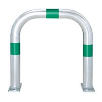 TRAFFIC-LINE EV Charging Point Protection Guard - 60mm Ø - 500mmH x 500mmW - Green Reflective Bands - Surface Fix