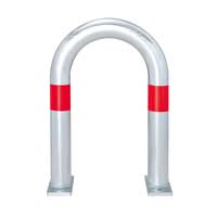 TRAFFIC-LINE EV Charging Point Protection Guard - 60mm Ø - 500mmH x 360mmW - Red Reflective Bands - Surface Fix