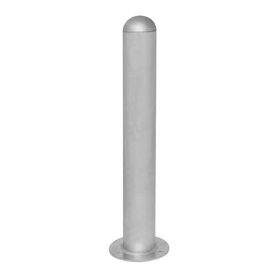 TRAFFIC-LINE EV Charging Point Protection Bollards - 800mmH x 108mm Ø - Hot Dip Galvanised - No Reflective Band - Surface Fix