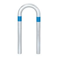 TRAFFIC-LINE EV Charging Point Protection Guard - 60mm Ø - 800mmH x 360mmW - Blue Reflective Bands - Sub-Surface Fix