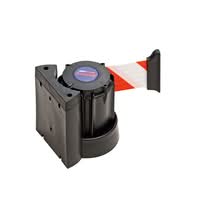 TRAFFIC-LINE Wall Mounted Belt Barrier - Case Black Red/White Belt