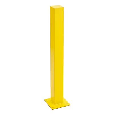 BLACK BULL HD Impact Protection Railing System - Bollard 1,000mmH - Outdoor Use - Hot Dip Galvanised + Powder Coated - Yellow