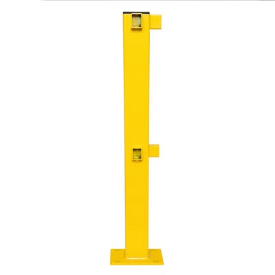 BLACK BULL MD Railing System - 90 degree Corner Post 1,000mmH - Indoor Use - Powder Coated - Yellow