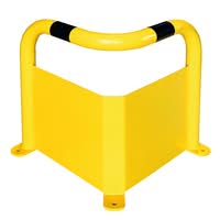 BLACK BULL Corner Protection Guard MD with Under-run Protection - Outdoor Use - 600 x 500 x 500mm - Yellow/Black