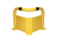 BLACK BULL Corner Protection Guard with Under-run Protection - Indoor Use - 600 x 600 x 600mm - Yellow/Black