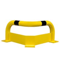 BLACK BULL Corner Protection Guard with Under-run Protection - Indoor Use - 350 x 600 x 600mm - Yellow/Black