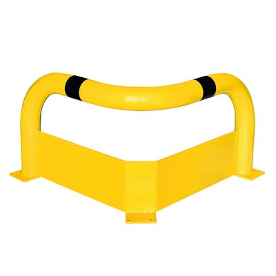 BLACK BULL Corner Protection Guard XL with Under-run Protection - Indoor Use - 600 x 900 x 900mm - Yellow/Black