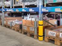 TRAFFIC-LINE Pallet Racking Protector - Plastic - Size 550H x 126W x 85mm Channel - Yellow