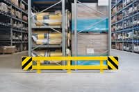 BLACK BULL Pallet End Frame Protectors Type A - Indoor Use - 2,300-2,700mm - Powder Coated - Yellow/Black