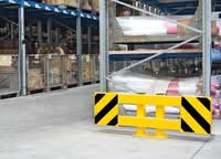 BLACK BULL Pallet End Frame Protectors Type A - Indoor Use - 900-1,300mm - Powder Coated - Yellow/Black