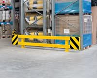 BLACK BULL Pallet End Frame Protectors Type A - Indoor Use - 1,700-2,100mm - Powder Coated - Yellow/Black