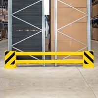 BLACK BULL Pallet End Frame Protectors Type B - Indoor Use - 2,300-2,700mm - Powder Coated - Yellow/Black