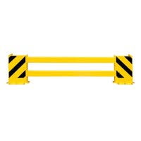 BLACK BULL Pallet End Frame Protectors Type B - Indoor Use - 1,700-2,100mm - Powder Coated - Yellow/Black