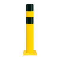 BLACK BULL Heavy Duty Bollard Type XL - Outdoor Use - 194mmØ x 1,200mmH - Surface Fix - Hot Dip Galvanised + Powder Coated - Yellow/Black