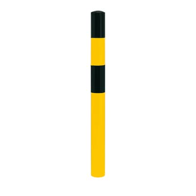 BLACK BULL Heavy Duty Bollard Type S - Indoor Use - 90mmØ x 1,600mmH (400 U/Grnd.) - Sub-Surface Fix - Powder Coated - Yellow/Black