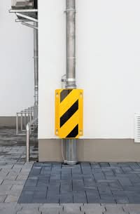 TRAFFIC-LINE Wall Mounted Cable/Hose Protector - Indoor Use -  500 x 292 x 230mm - Powder Coated - Yellow/Black