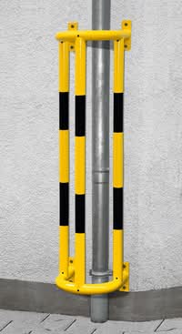 TRAFFIC-LINE External Pipe Protectors - Outdoor Use - Wall Mounted - 1,500 x 350 x 300mm - Yellow/Black