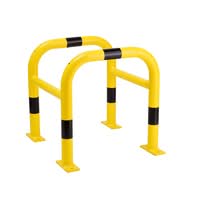 TRAFFIC-LINE Column Protector - Outdoor Use - Outer Dims. 600 x 520 x 520mm - Inner Dims. 400 x 400mm - Hot Dip Galvanised + Powder Coated - Yellow/Black