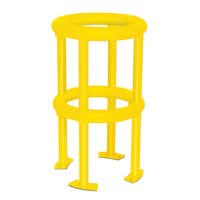 TRAFFIC-LINE 360⁰ Column Protector - Outdoor Use - 600 x 350 x 350mm - Hot Dip Galvanised and Powder Coated - Yellow