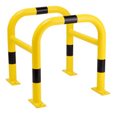 TRAFFIC-LINE Column Protector - Indoor Use - Outer Dims. 600 x 520 x 520mm - Inner Dims. 400 x 400mm - Powder Coated - Yellow/Black