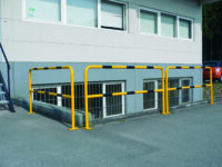 TRAFFIC-LINE Steel Hoop Guard - Outdoor Use - 1,000 x 2,000mmL - Hot Dip Galvanised + Powder Coated - Surface Fix - Yellow/Black