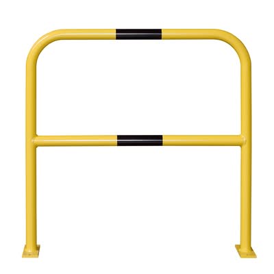TRAFFIC-LINE Steel Hoop Guard - Outdoor Use - 1,000 x 1,000mmL - Hot Dip Galvanised + Powder Coated - Surface Fix - Yellow/Black