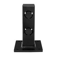 BLACK BULL Low Level Barrier ECO - Indoor Use - Middle post 250mmH - Powder Coated - Black