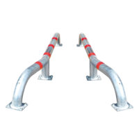 BLACK BULL HGV Wheel Guides - Hot Dip Galvanised with Red Reflective Bands - 1 Pair