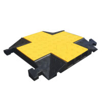 TRAFFIC-LINE Cable/Hose Protection Ramp Large - Crossover Section - 597 x 740 x 75mm Black/Yellow