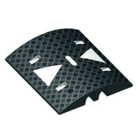TRAFFIC-LINE Cable/Hose Protection Ramp XL - 500 x 500 x 90mmH - 2 Channel - Black/White