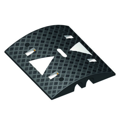TRAFFIC-LINE Cable/Hose Protection Ramp XL - 500 x 500 x 90mmH - 2 Channel - Black/White