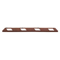 Park-AID Wheel Stop - 1,800mmL - Brick-Red/White - Complete with fixings