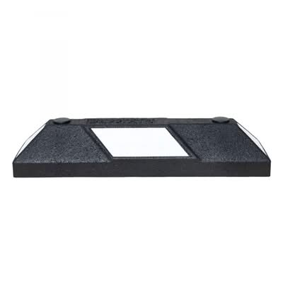 Park-AID Wheel StopL - Black/White - Complete with fixings