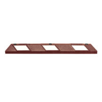 Park-AID Wheel Stop - 1,200mmL - Brick-Red/White - Complete with fixings