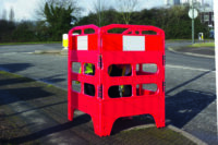 TRAFFIC-LINE Pedestrian Barrier HDPE - Openreach approved - Blow Moulded - 3 Sided
