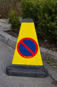 No Waiting Cone - Triangular with Statutory Sign