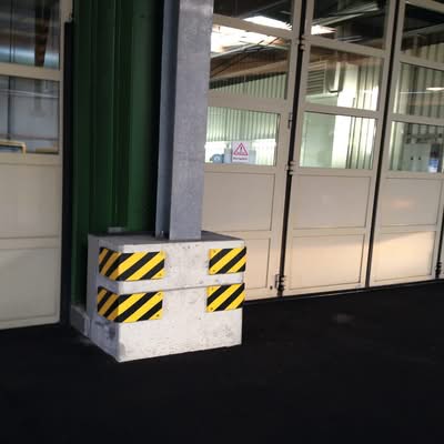 TRAFFIC-LINE Column Protection Pads - Rectangular 500 x 200 x 20mm - for Square Columns - Yellow/Black