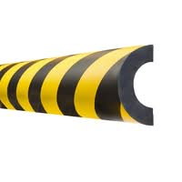 TRAFFIC-LINE Pipe Protection - CURVATURE 40 - Self-Adhesive - 1,000mm Long - Yellow/Black
